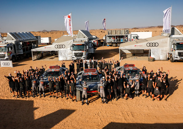 Audi RS Q e-tron en el Rally Dakar: inicio exitoso de una nueva era