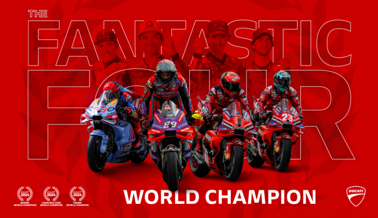 Ducati domina el MotoGP™ y gana el título mundial por tercer año consecutivo